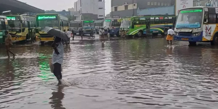 தமிழகத்தில் பல்வேறு மாவட்டங்களில் பரவலாக கன மழை