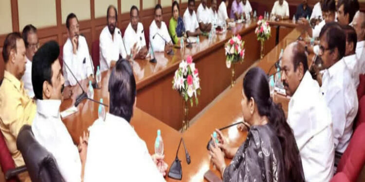 முதல்வர் ஸ்டாலின் தலைமையில் திமுக எம்.பிக்கள் ஆலோசனை கூட்டம்