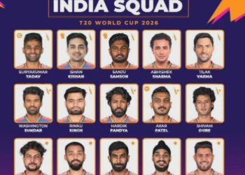 டி20 உலகக் கோப்பை கிரிக்கெட் போட்டிக்கான இந்திய அணி அறிவிப்பு
