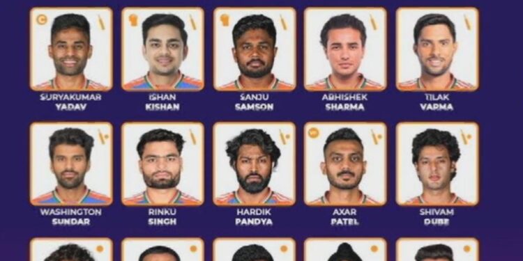 டி20 உலகக் கோப்பை கிரிக்கெட் போட்டிக்கான இந்திய அணி அறிவிப்பு